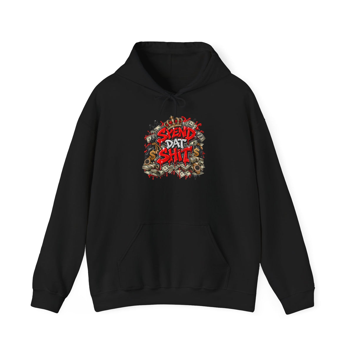 Skull Garden "Send Dat Shit" Hoodie | Graphic Streetwear, Edgy Horror Design