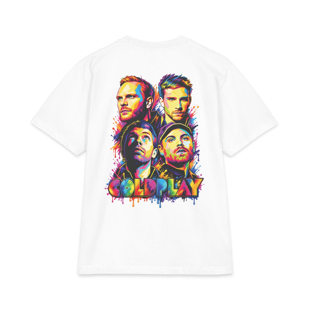 Coldplay band portrait T-Shirt | Colorful watercolor logo tee