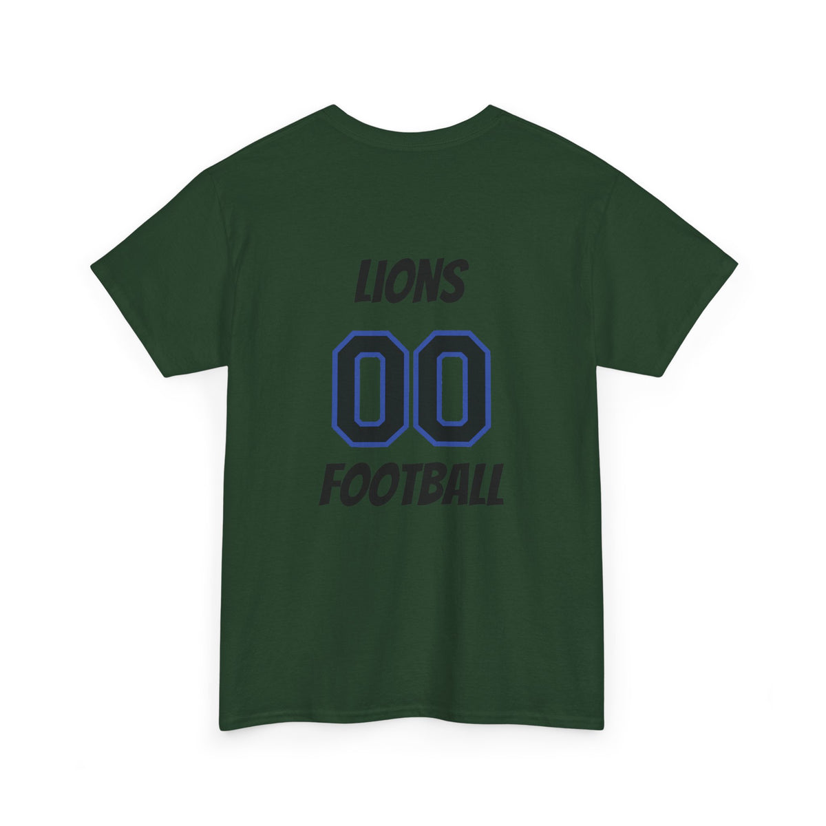 Detroit Lion Rider T-Shirt | Football Team Graphic Tee, Blue Mascot