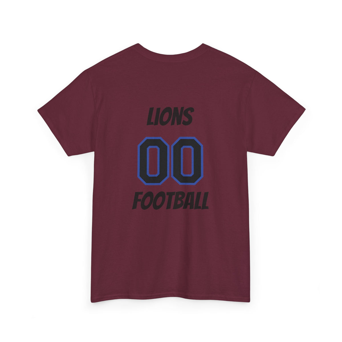 Detroit Lion Rider T-Shirt | Football Team Graphic Tee, Blue Mascot