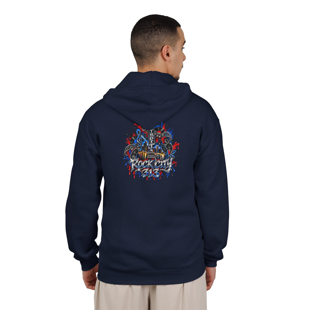 Detroit Graffiti Zip Hoodie | Detroit Rock City Back Print