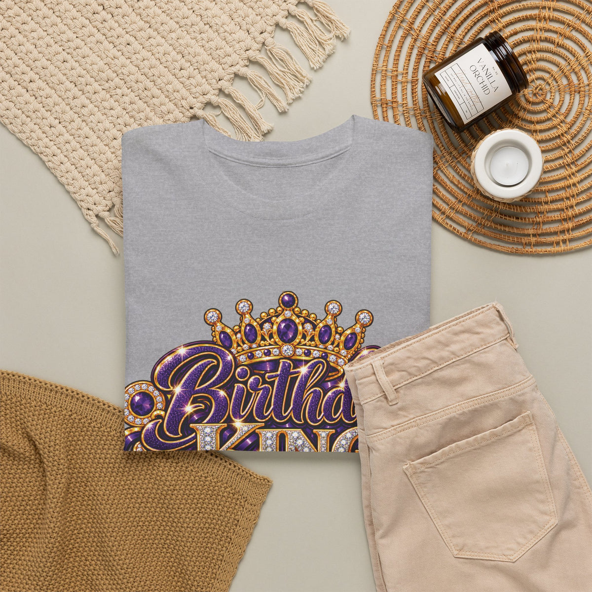 Birthday King Crown Graphic T-Shirt