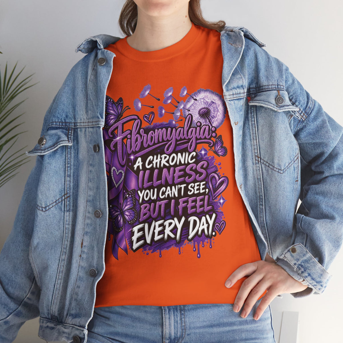 Fibromyalgia Awareness ribbon shirt | T-Shirt, Chronic Illness Support, Purple Awareness