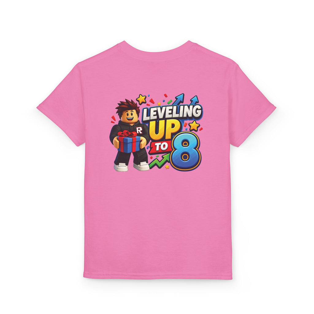 Roblox Birthday Youth T-Shirt – Leveling Up to 8 Gamer Birthday Shirt