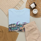 Eat Sleep Anime Gaming Repeat Video Game Graphic T-Shirt