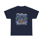 Detroit Basketball Lion Graphic Tee | Motor City D Old English Logo