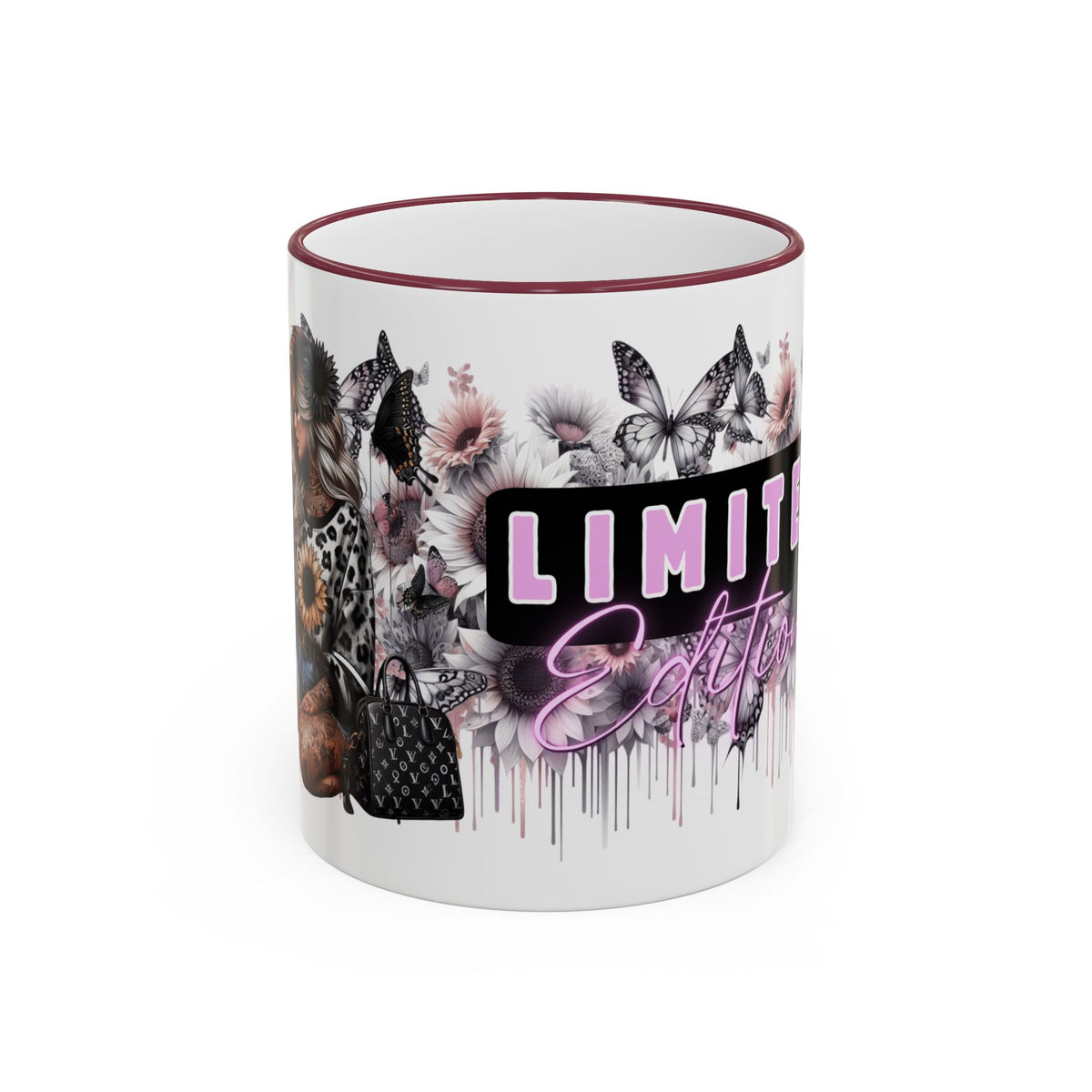 Limitless Beauty Mug | Accent Rim & Handle Ceramic Coffee Cup