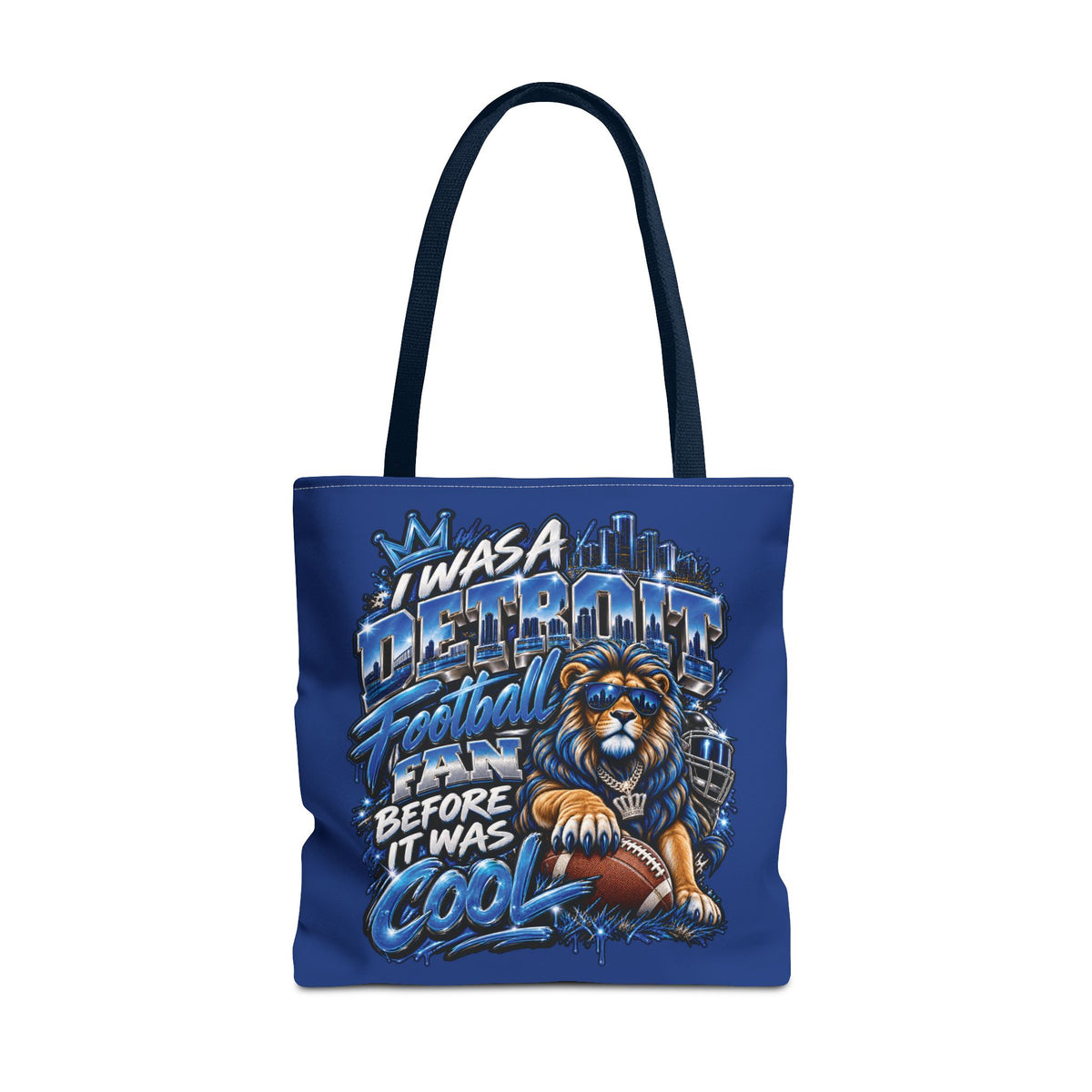 Detroit Football Fan Lion Tote Bag | Vintage City Pride