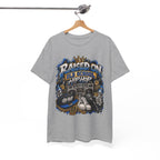 Raised On Old School Hip Hop T-Shirt | Retro Boombox Sneakers Crown Design