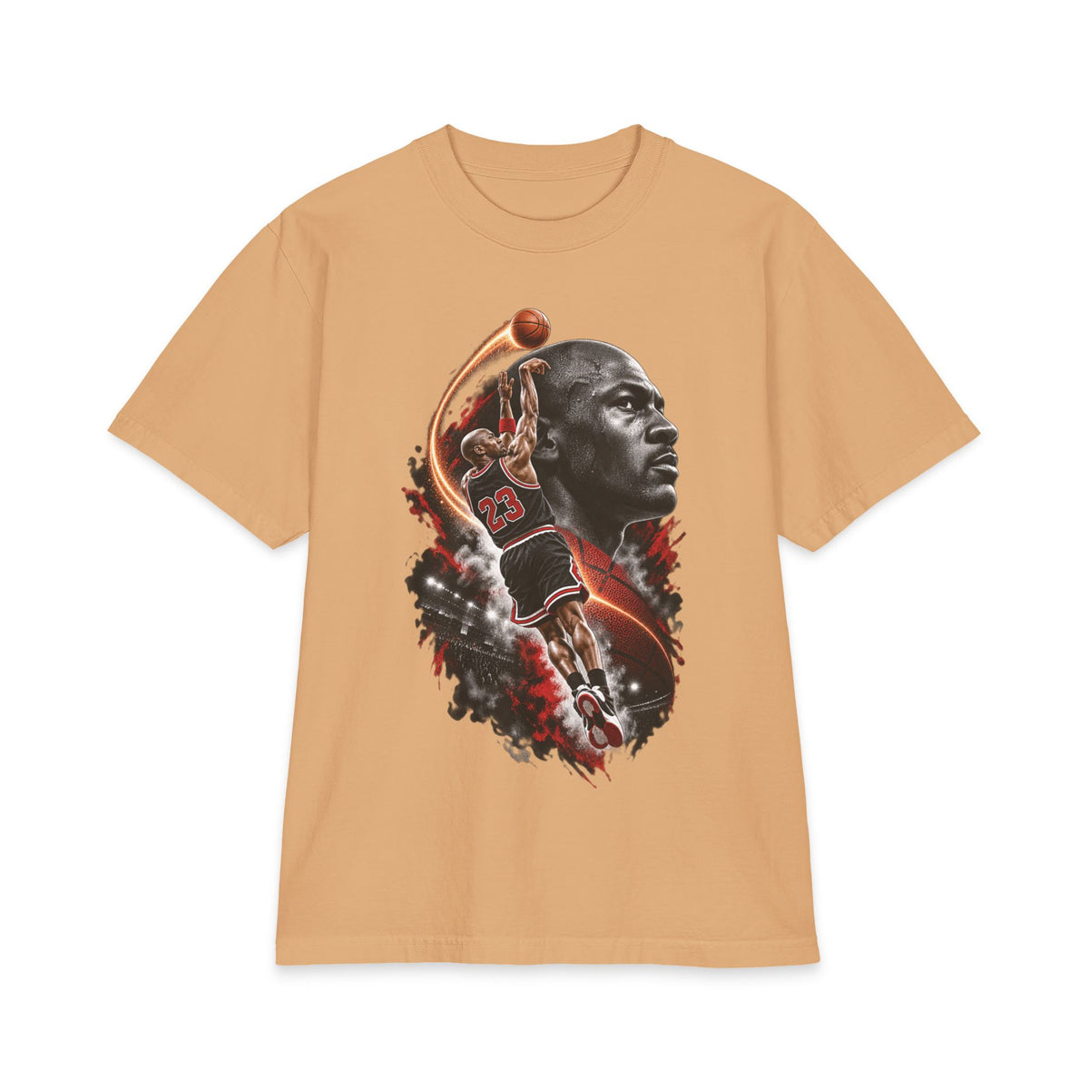 Basketball Slam Dunk Portrait T-Shirt | Sports Player Graphic Tee