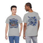 Detroit Basketball Lion Graphic Tee | City Streetball Detroit D Logo
