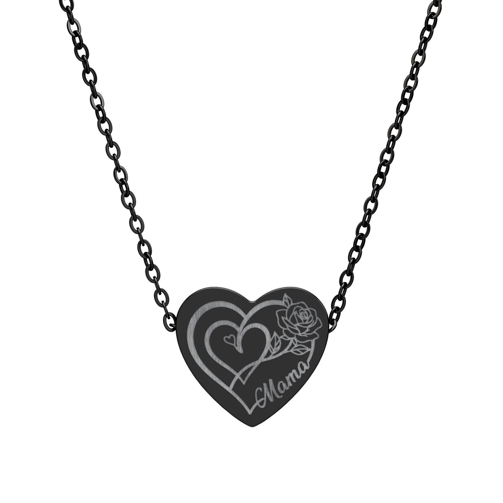 Engraved Heart Necklace – “Mom” Mother’s Day Gift