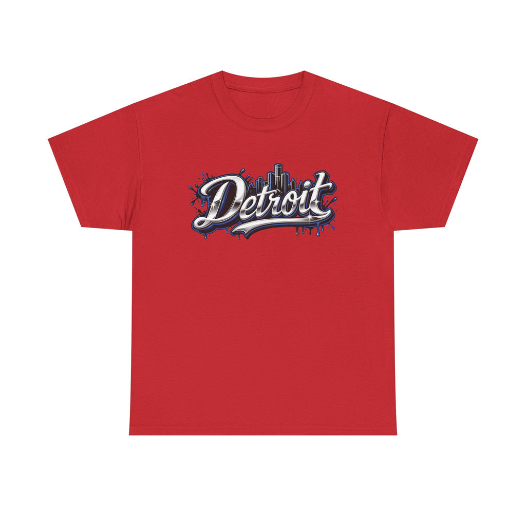 Detroit Script Tee | 313 Drip Skyline T-Shirt