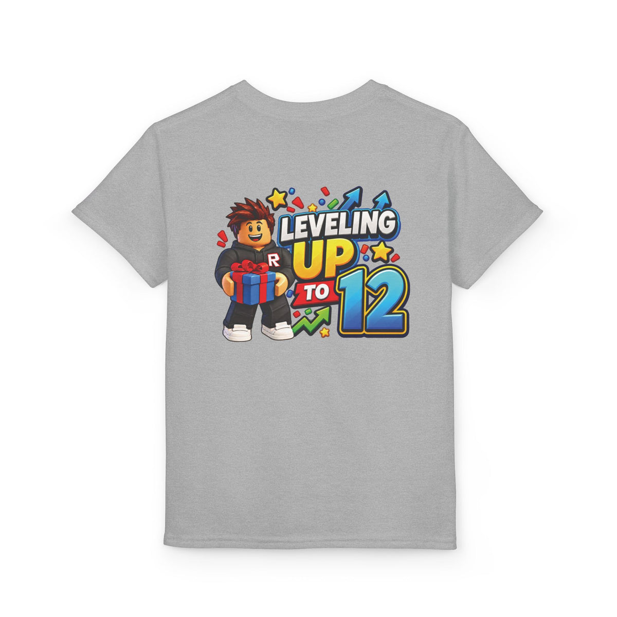 Youth Roblox Birthday T-Shirt – Leveling Up to 12