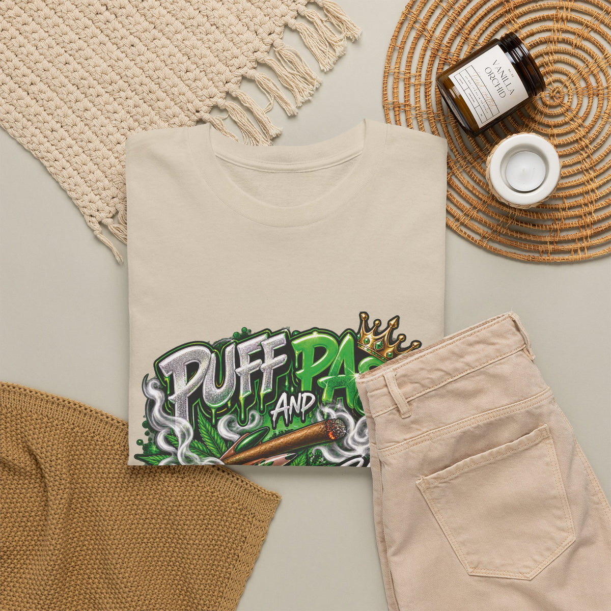 Puff and Pass Stay Lifted T-Shirt | Cannabis Leaf Graphic Tee