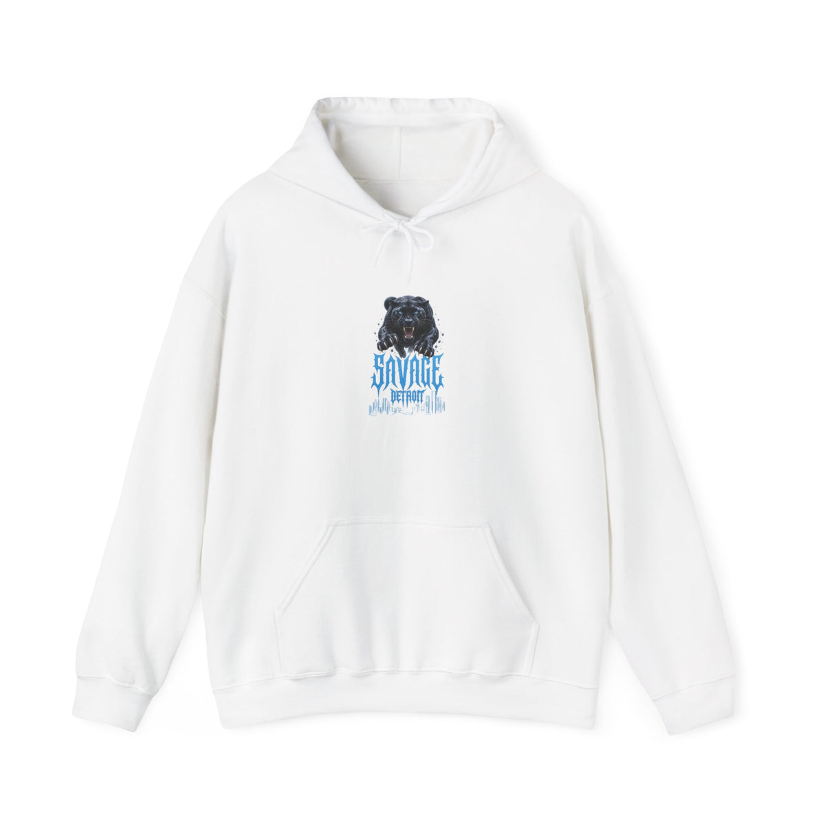 Black Bear Illustration Savage Snowcap Hoodie | Wilderness Mountain Graphic