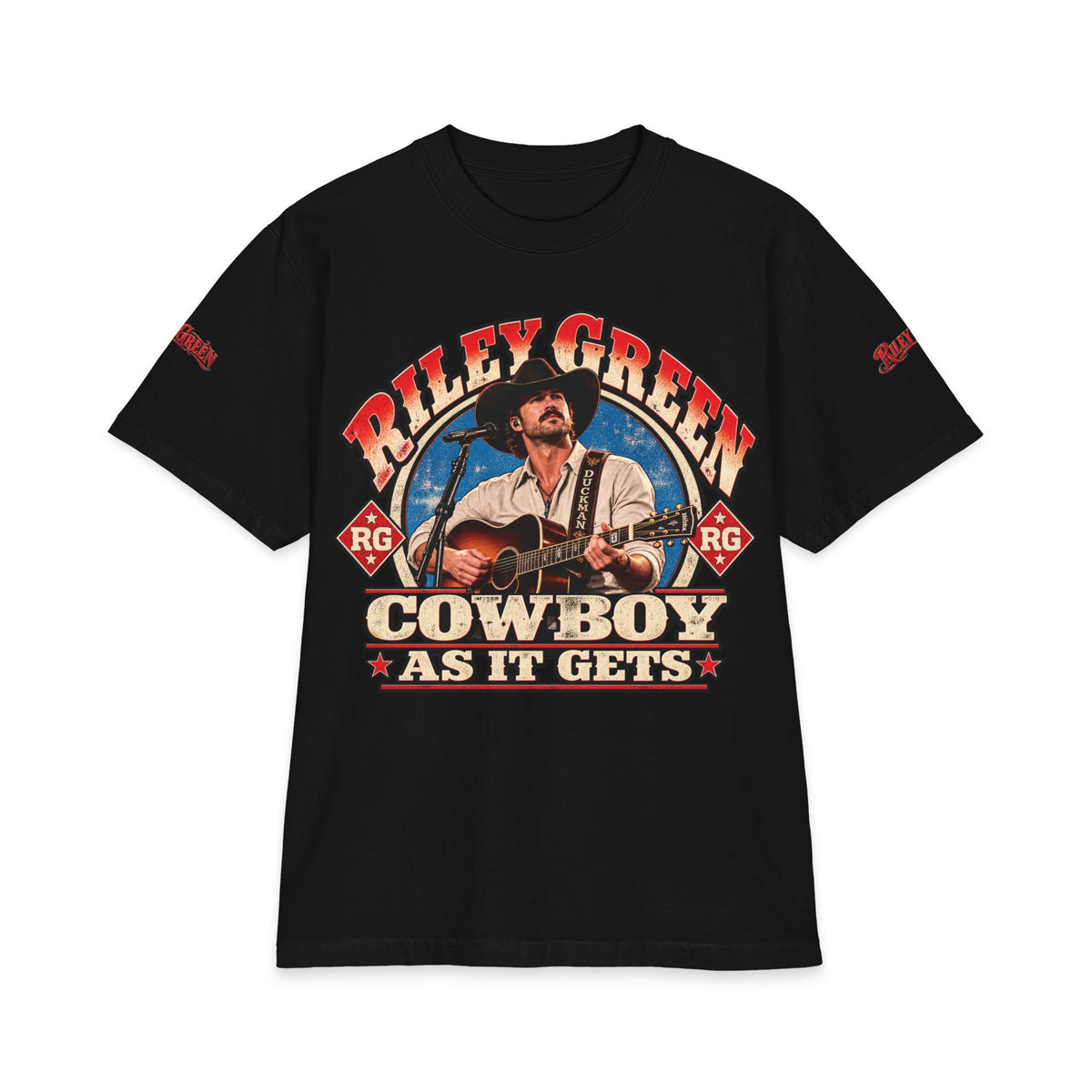 Country Green Riley Cowboy As It Gets T-Shirt | Country Music Western Tee