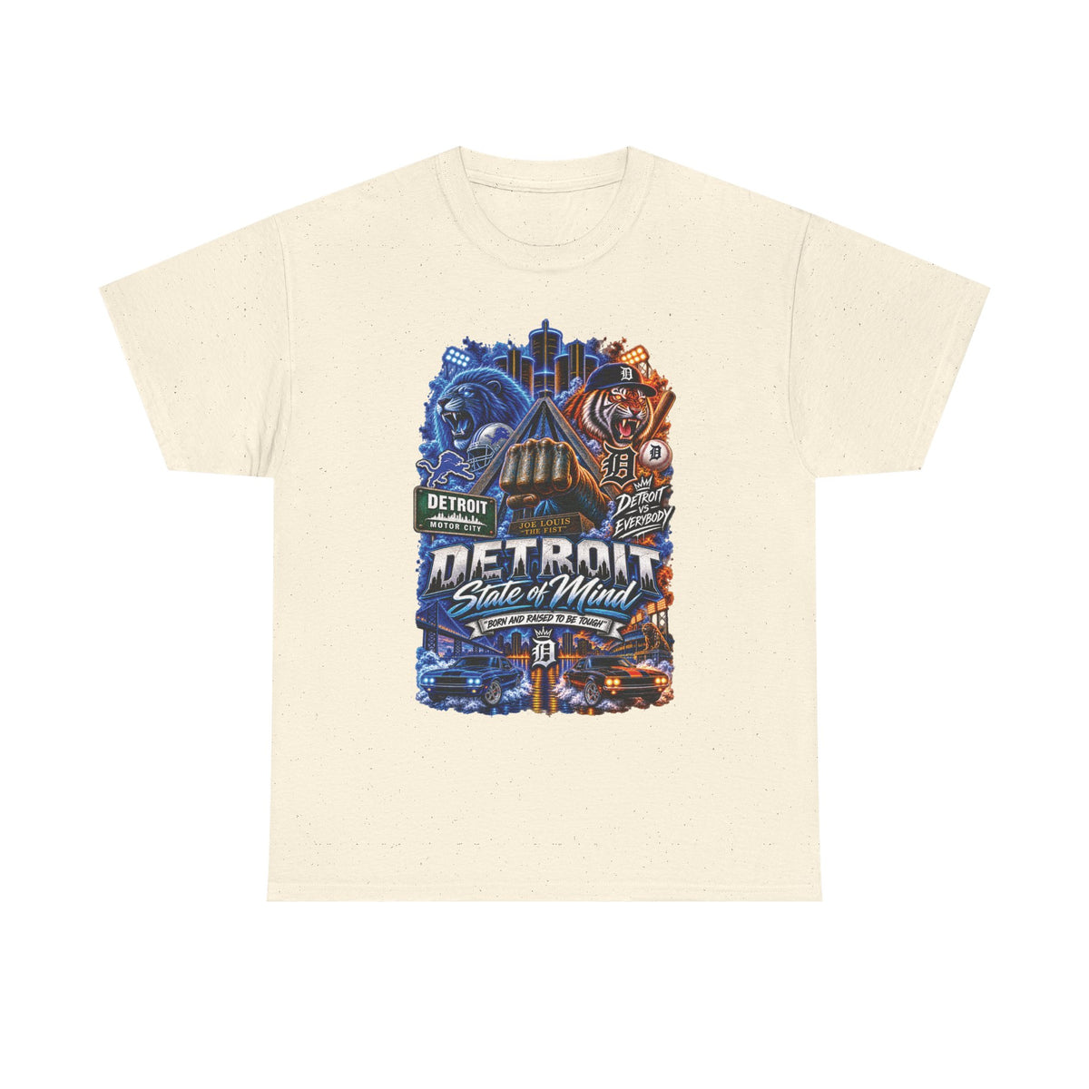 Detroit State of Mind T-Shirt | City Skyline, Motor City Collage