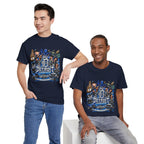 Detroit Legends collage T-Shirt | Motor City skyline, classic cars, musicians
