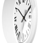 Roman Numeral Vintage Clock Wall Clock | Black Frame, White Face