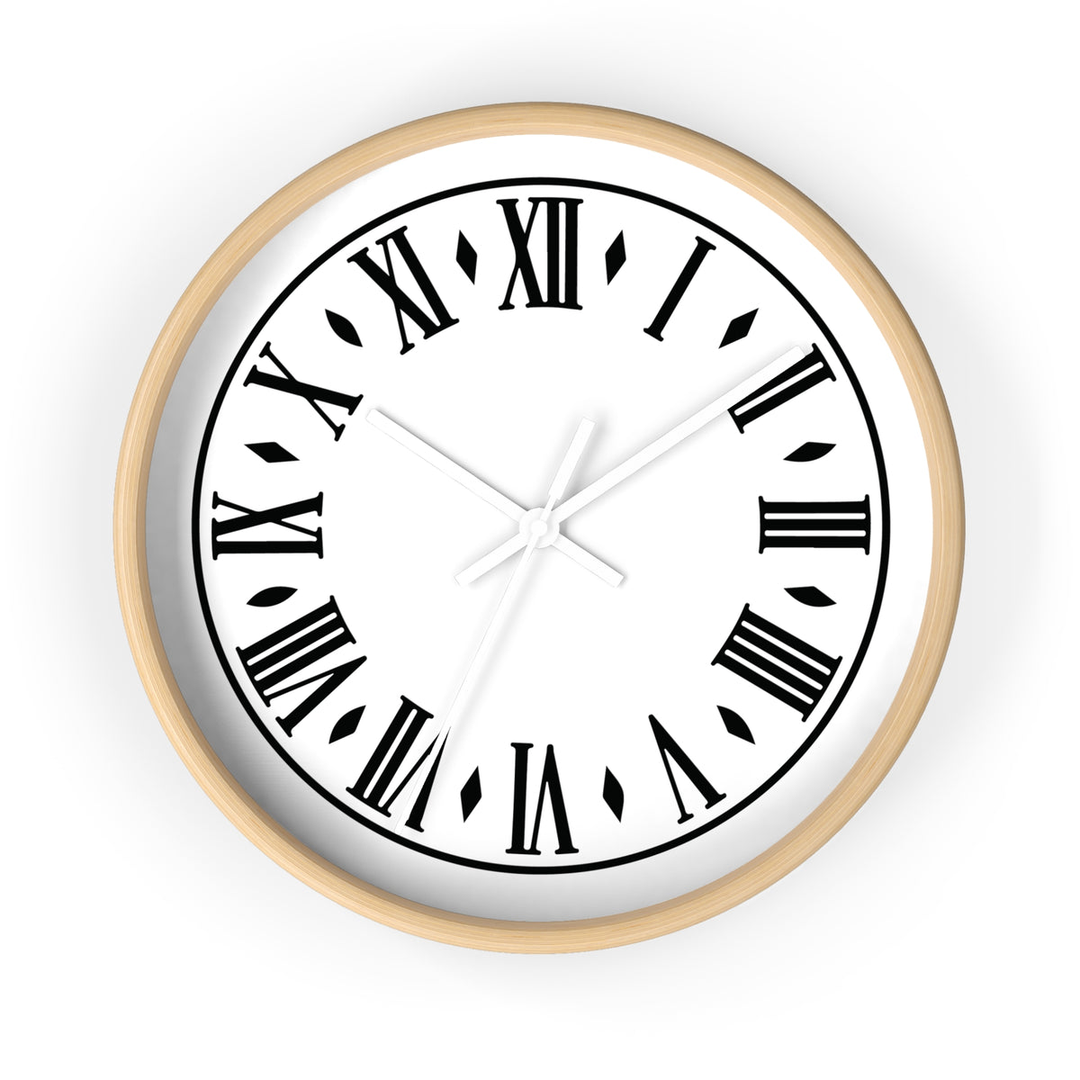 Roman Numeral Clock Wall Clock | Black Frame, Classic Vintage Face