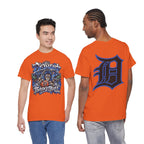 Detroit Basketball Lion Graphic Tee | Motor City D Old English Logo