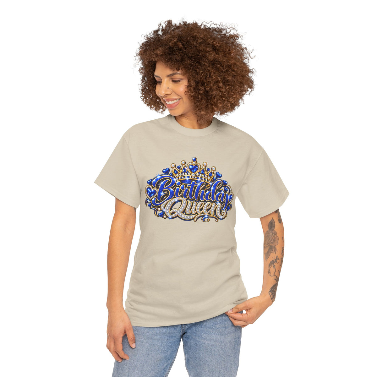 Birthday Blue Queen Crown Graphic Tee