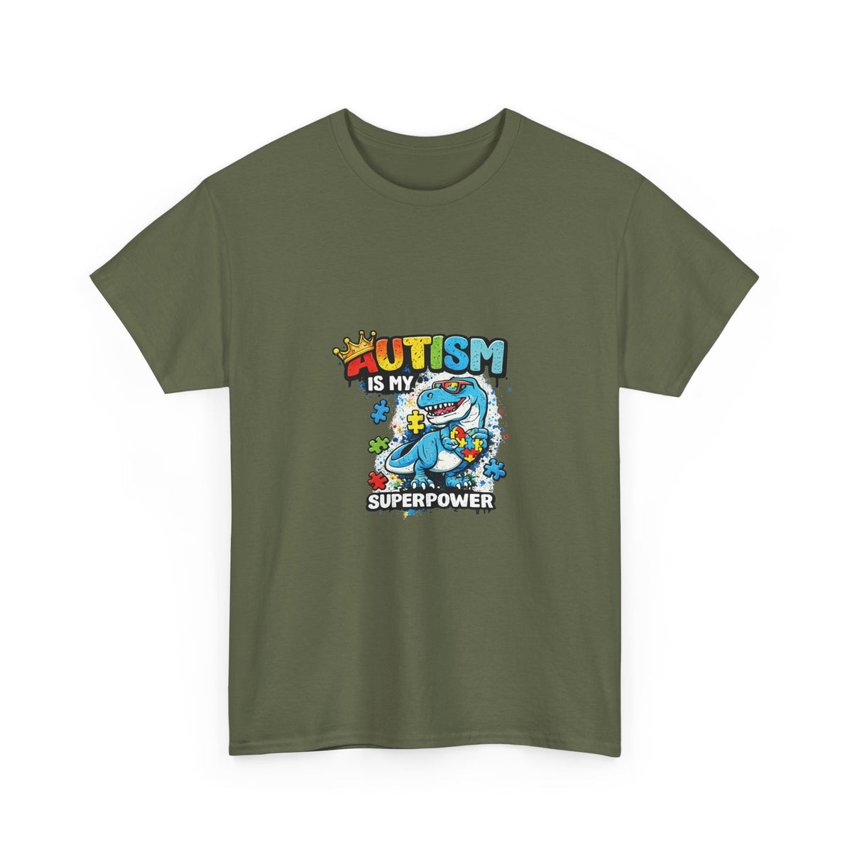 Autism Is My Superpower T-Shirt | Puzzle Piece Shark Design