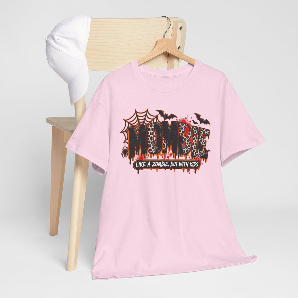 Mombie Mom T-Shirt | Halloween mom tee, spooky bats and cobwebs
