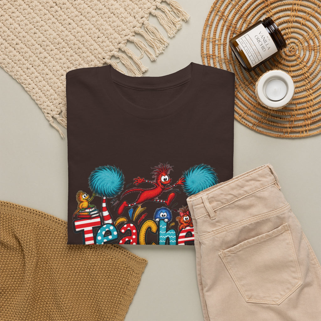Teacher of Little Things T-Shirt | Colorful Dr. Seuss Style Kids Classroom Tee