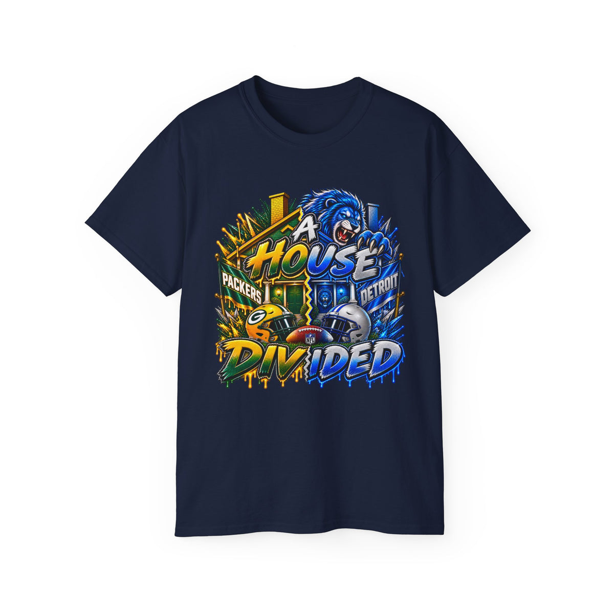 A House Divided Detroit vs Green Bay T-Shirt | Football Rivalry Tee