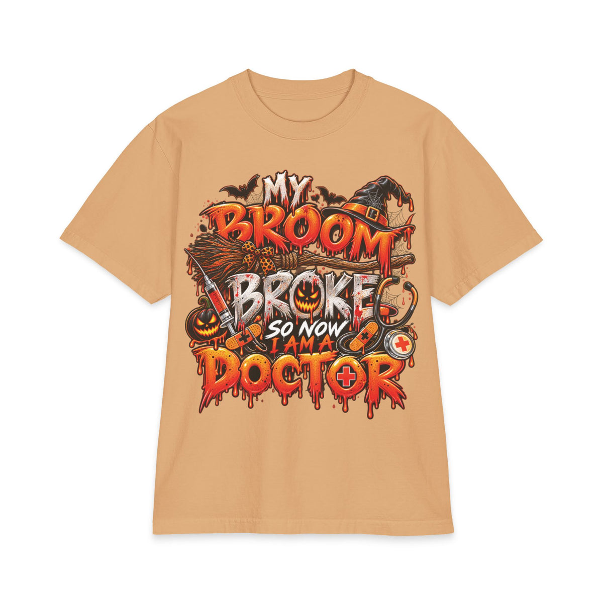 My Broom Broke So Now I Am A Doctor T-Shirt | Halloween Witch Humor