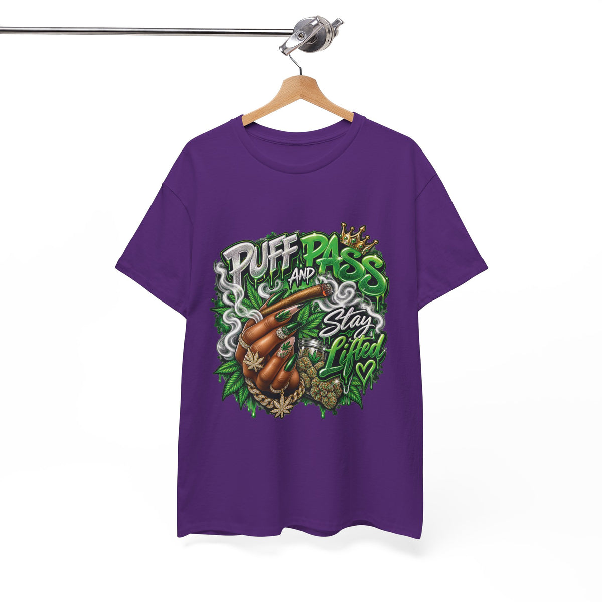 Puff and Pass Stay Lifted T-Shirt | Cannabis Leaf Graphic Tee