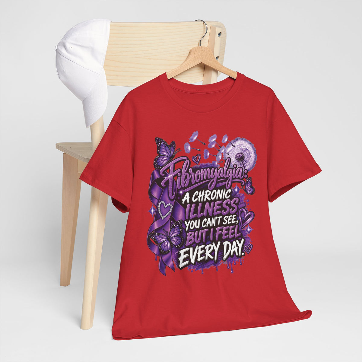 Fibromyalgia Awareness ribbon shirt | T-Shirt, Chronic Illness Support, Purple Awareness