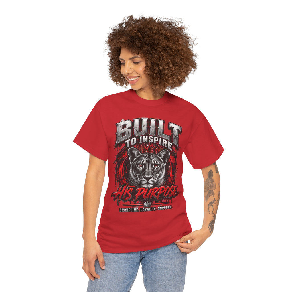 Built to Inspire His Purpose Couples Tiger Graphic T-Shirt
