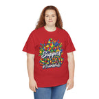 Support Squad T-Shirt | Autism Awareness Ribbon, Puzzle Heart Design
