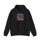 Detroit Basketball Graphic Hoodie | Vintage City Sports Logo, Front Collage Art