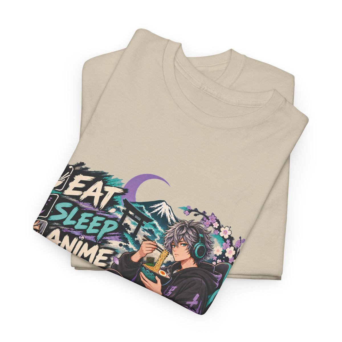 Eat Sleep Anime Gaming Repeat Video Game Graphic T-Shirt
