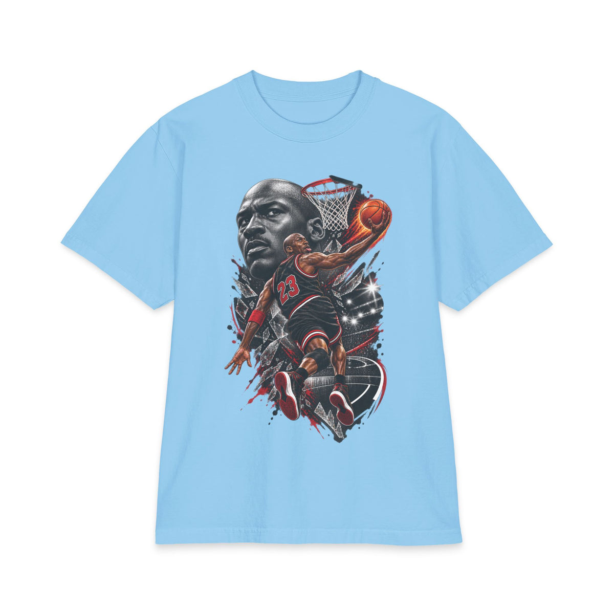 Basketball Dunk Illustration T-Shirt | Athletic Player Graphic Tee