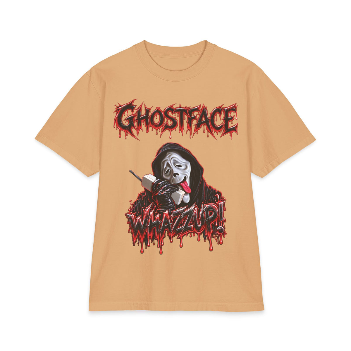 Ghostface Whatzup T-Shirt | Horror Mask Graphic Tee