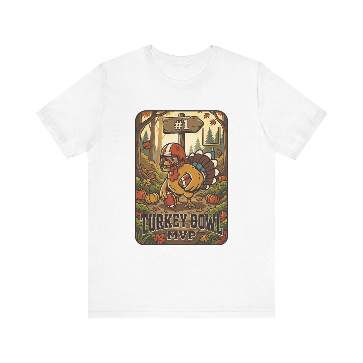Turkey Bowl MVP T-Shirt | Thanksgiving Football Turkey Design