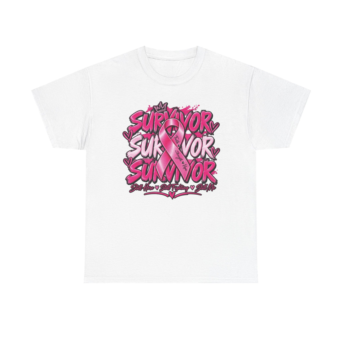Breast Cancer Survivor Ribbon T-Shirt | Pink Awareness Tee