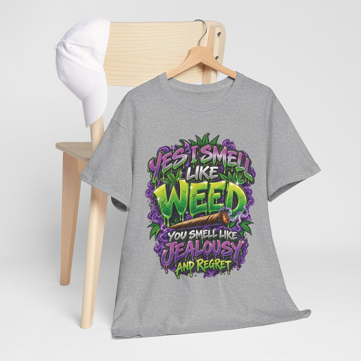 You Smell Like Weed T-Shirt | Cannabis Graphic Tee, Funny Stoner Slogan