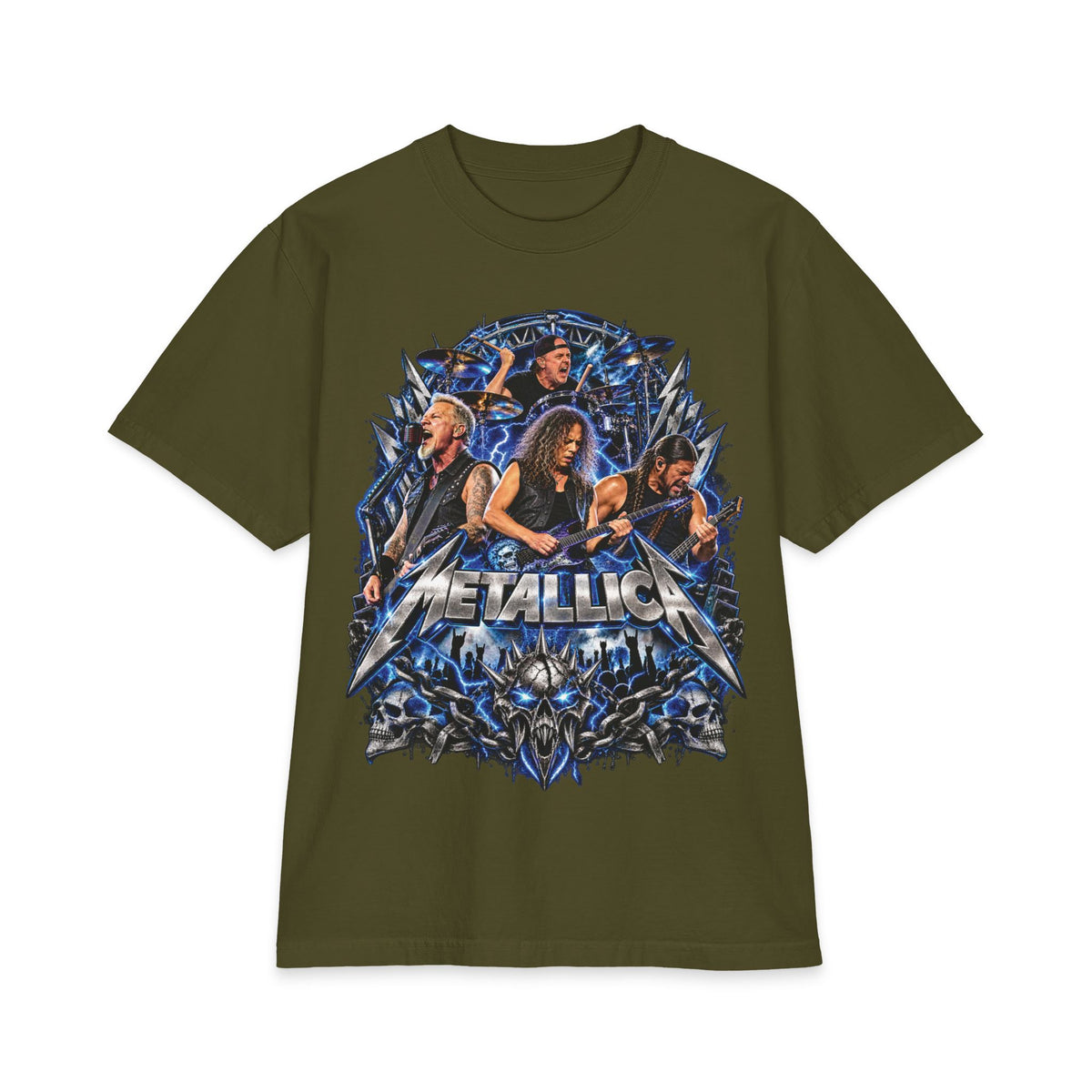 Metallica band montage T-Shirt | Rock band graphic tee