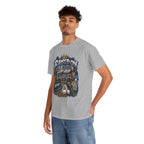 Raised On Old School Hip Hop T-Shirt | Retro Boombox Sneakers Crown Design