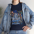 Detroit Legends collage T-Shirt | Motor City skyline, classic cars, musicians