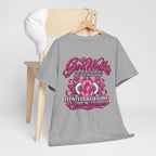 Breast Cancer Awareness Ribbon Tee | I'll Never Walk Alone, God Walks