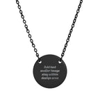 Engraved Circle Nameplate Necklace | Personalized Disc Pendant