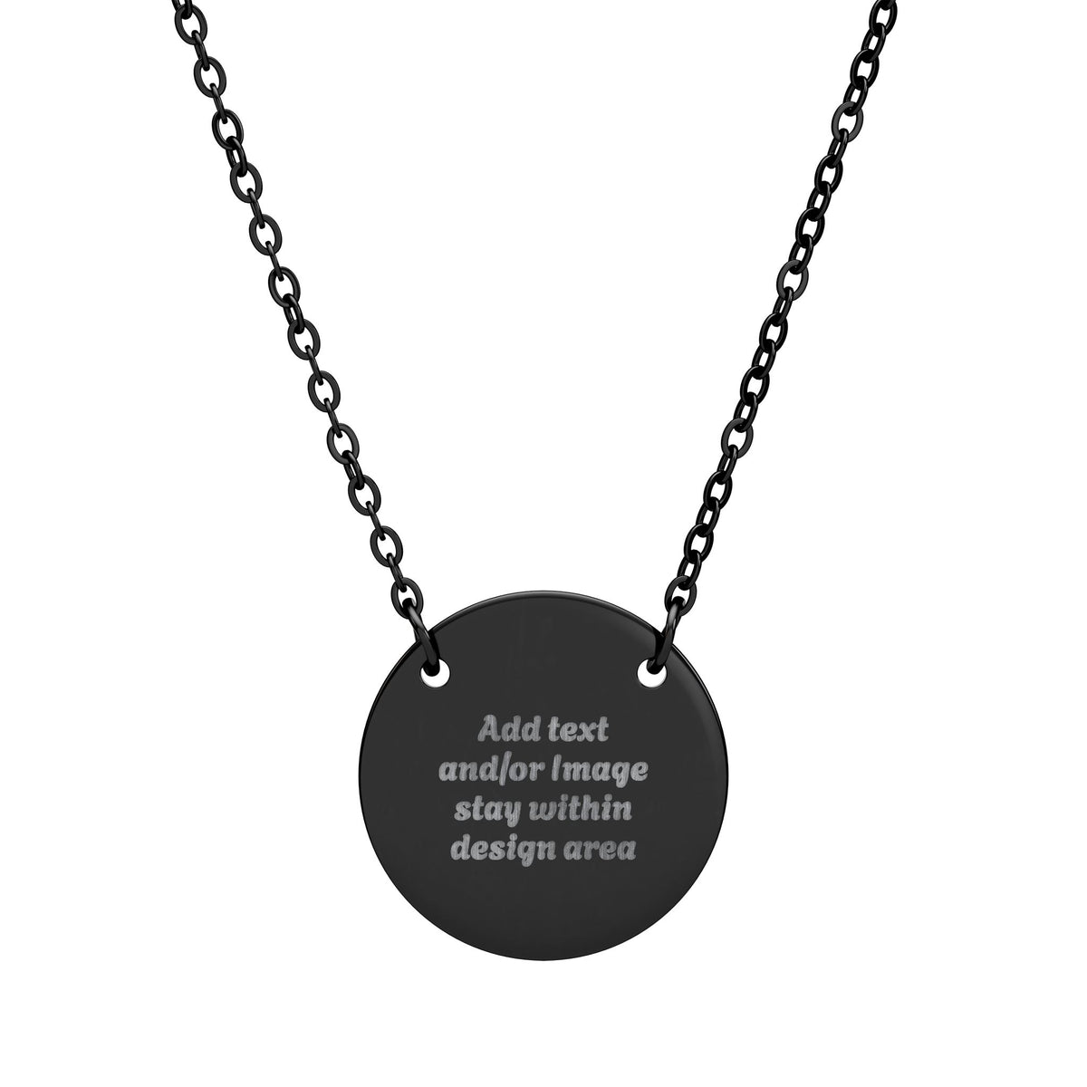 Engraved Circle Nameplate Necklace | Personalized Disc Pendant