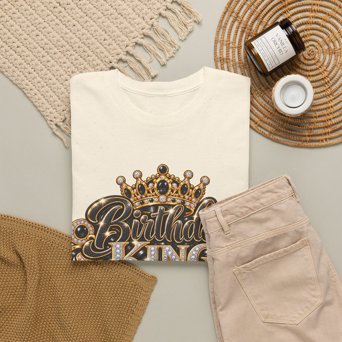 Birthday King Crown Graphic T-Shirt